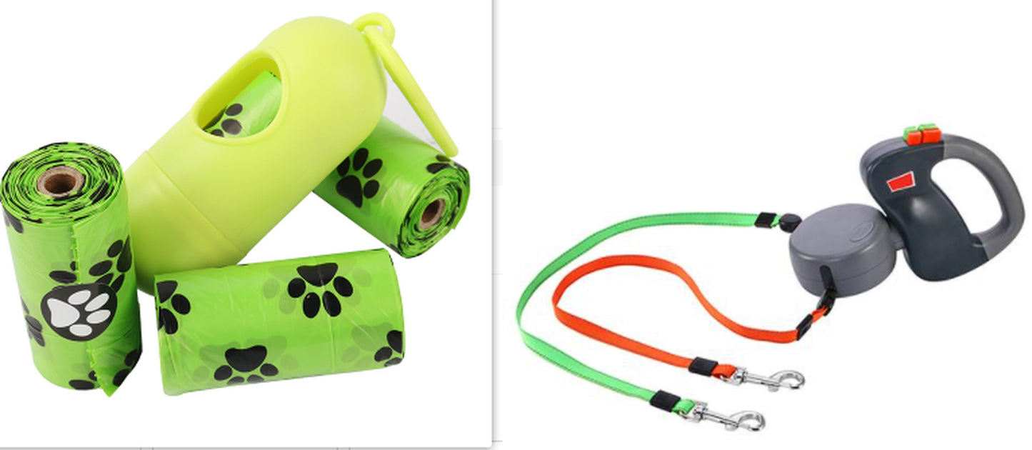Ultimate Retractable Dual Pet Dog Walking Leash - Walk Two Dogs with Ease!