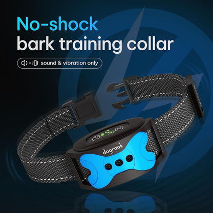 Effective Dog Bark Collar | Smart Training Device with Beep & Vibration | Rechargeable, Waterproof & No Shock | Suitable for All Sizes (12-110 Lbs)