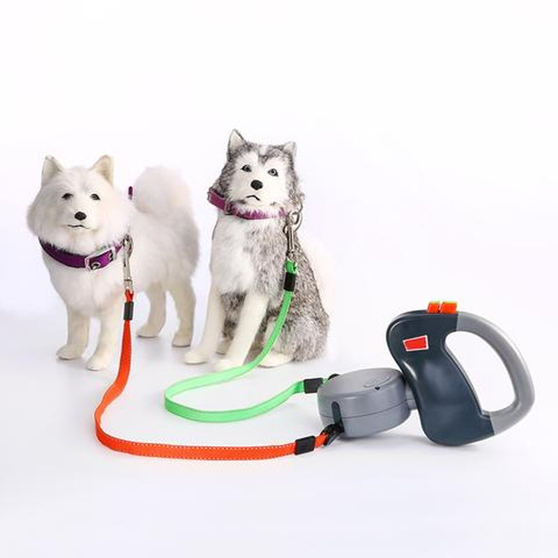 Ultimate Retractable Dual Pet Dog Walking Leash - Walk Two Dogs with Ease!