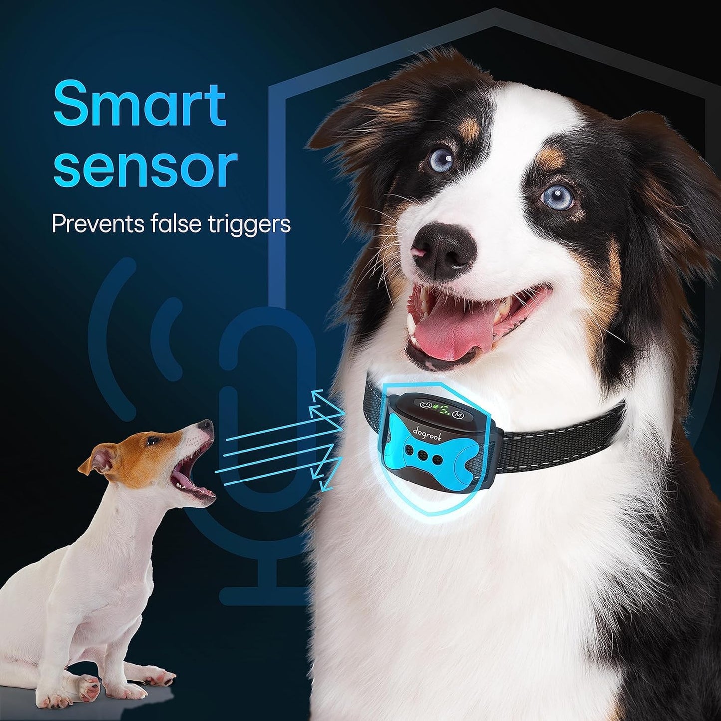 Effective Dog Bark Collar | Smart Training Device with Beep & Vibration | Rechargeable, Waterproof & No Shock | Suitable for All Sizes (12-110 Lbs)