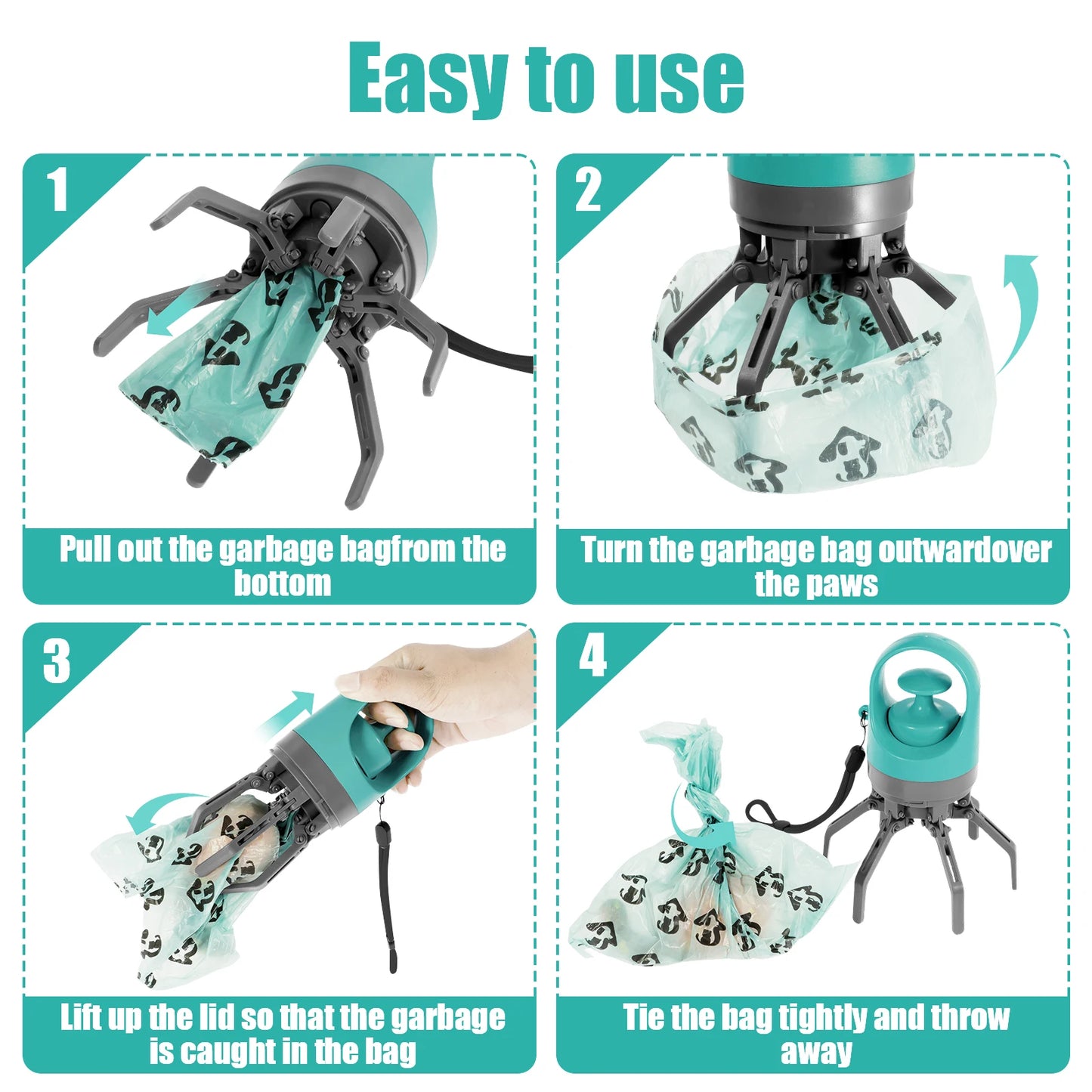 Portable Pet Toilet Waste Disposal Kit with Dog Shovel and Garbage Bags