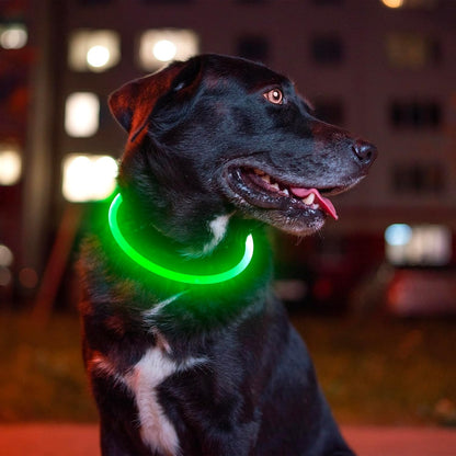 Illuminate Your Dog's Safety: USB Rechargeable LED Collar for All Sizes - Be Seen at Night!