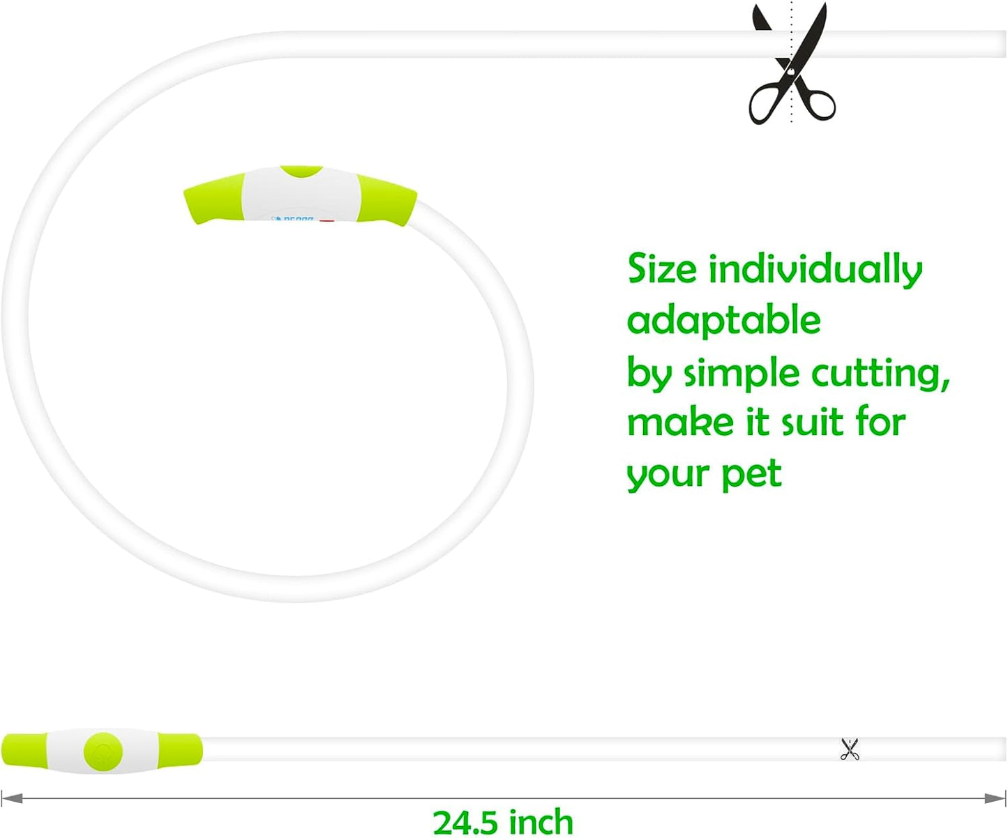 Illuminate Your Dog's Safety: USB Rechargeable LED Collar for All Sizes - Be Seen at Night!